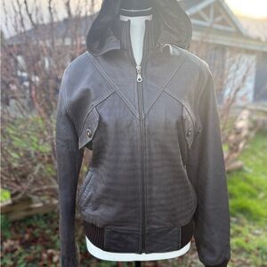 Vintage Jander’s Leather Bomber Jacket Sz Sm/Med
